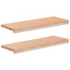 Ablakpárkányok 2 db természetes 70 x 25 x 2 cm tömör bükkfa