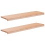 Ablakpárkányok 2 db természetes 90 x 25 x 2 cm tömör bükkfa