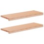 Ablakpárkányok 2 db természetes 70 x 30 x 2 cm tömör bükkfa