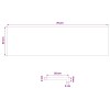 Ablakpárkányok 2 db barna 70 x 20 x 2 cm tömör bükkfa