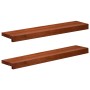 Ablakpárkányok 2 db barna 80x 20 x 2 cm tömör bükkfa