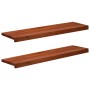 Ablakpárkányok 2 db barna 90 x 25 x 2 cm tömör bükkfa