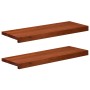 Ablakpárkányok 2 db barna 80x 30 x 2 cm tömör bükkfa
