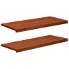 Ablakpárkányok 2 db barna 90 x 40 x 2 cm tömör bükkfa