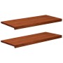 Ablakpárkányok 2 db barna 90 x 40 x 2 cm tömör bükkfa