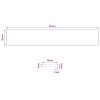Ablakpárkányok 2 db sötét barna 90 x 15 x 2 cm tömör bükkfa
