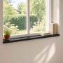 Ablakpárkányok 2 db fekete 140 x 15 x 2 cm tömör bükkfa