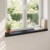 Ablakpárkányok 2 db fekete 100 x 20 x 2 cm tömör bükkfa