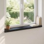 Ablakpárkányok 2 db fekete 100 x 20 x 2 cm tömör bükkfa
