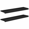 Ablakpárkányok 2 db fekete 90 x 25 x 2 cm tömör bükkfa