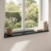 Ablakpárkányok 2 db fekete 70 x 40 x 2 cm tömör bükkfa