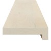 Ablakpárkányok 2 db fehér 140 x 15 x 2 cm tömör tölgyfa