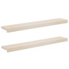 Ablakpárkányok 2 db fehér 90 x 20 x 2 cm tömör tölgyfa