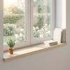 Ablakpárkányok 2 db fehér 70 x 30 x 2 cm tömör tölgyfa
