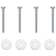Földi horgony 4 pcs ezüst ø10 x 40 cm galvanizált fém
