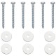 Földi horgony 6 pcs ezüst ø10 x 50 cm galvanizált fém