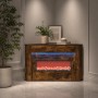 Led-es kandalló füstös tölgy 95 x 42,5 x 60 cm szerelt fa