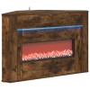 Led-es kandalló füstös tölgy 95 x 42,5 x 60 cm szerelt fa