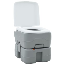 Kemping wc hordozható szürke 10l frissvíz 20l hulladéktartály