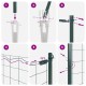Pvc kerítés poszt készlet 2 db zöld pvc 25 x 1,5 m tartós Pvc kerítés poszt készlet 2 db zöld pvc 25 x 1,5 m tartós