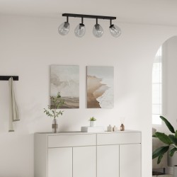 Mennyezeti világítás állítható üveg lámpabúrával antracit e27