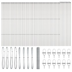 Hatszögletű kerítés 1.2x100 m horganyzott acél, kerítésoszlopok 13 db ø32 mm 170 cm horganyzott acél