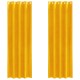 Átlátszatlan függönyök fülek 2 db mustár sárga zsálya