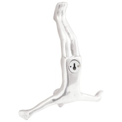 Ezüst szobor 22x8x25 cm alumínium eső ember