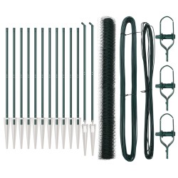 Fém kerítési készlet 2 db zöld 25 x 1,5 m tartós