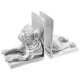 Könyvtámaszok 2 db ezüst 12x15x18 cm alumínium kutya Könyvtámaszok 2 db ezüst 12x15x18 cm alumínium kutya