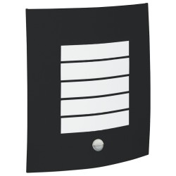 Kültéri falilámpa mozgásérzékelővel 2 db fekete rozsdamentes acél ip44