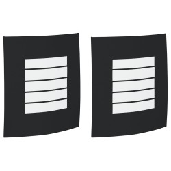 Külső fali lámpák 2 db fekete rozsdamentes acél ip44