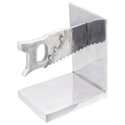 Könyvtámaszok 2 db ezüst 11x14x17,5 cm alumínium fűrészelve