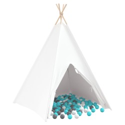 Gyerek teepee sátor táskával őszibarack & puha labdák bőrszínű fehér