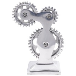 Könyvtámaszok 2 db ezüst 10x10x22 cm alumínium cog