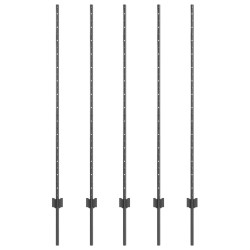 10 db u-csatorna szürke 140 cm acél kerítésoszlop