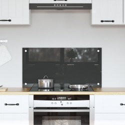 Konyha hátfal sötétszürke 80x40x0,6 cm edzett üveg