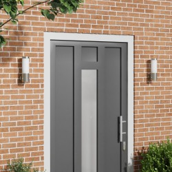 Kültéri fali lámpák 2 db ezüst rozsdamentes acél ip44