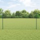 Kerítési oszlopok 11 db u-csatorna zöld 120 cm acél, hatszögletű kerítés zöld 1.2x50 m acél