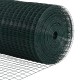 Hegesztett drótkerítés 13 flangált poszttal zöld 1,2x50 m acél Hegesztett drótkerítés 13 flangált poszttal zöld 1,2x50 m acél