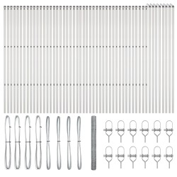 Hexagon kerítés 1.6x100 m galvanizált acél, kerítésoszlopok 13 db ø32 mm 210 cm galvanizált acél