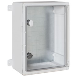 Irányító szekrény ip65 vízálló szürke 30x16.5x40 cm abs műanyag