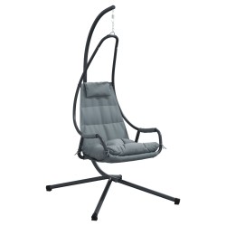 Függő szék állvánnyal és párnával antracit acél
