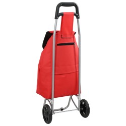 Bevásárlókocsi kerekekkel piros 35 l