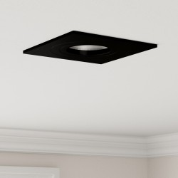 Beépített spotlámpák 24 db négyzet gu10 fekete 91x91 mm