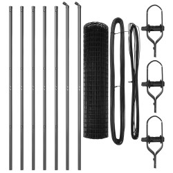 Euro kerítés 7 oszloppal 1.4x10 m horganyzott acél szürke