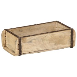 4 db tálca 30x15x9 cm tömör újrahasznosított fa