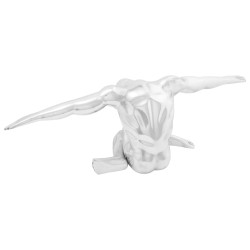 Szobor ezüst 63x20x22 cm alumínium hálás ember