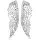 Angyalszárny szobor ezüst gyanta 31 x 5 x 91 cm művészi