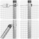 Horganyzott drótkerítés 13 flancos oszloppal 0.4x50 m
